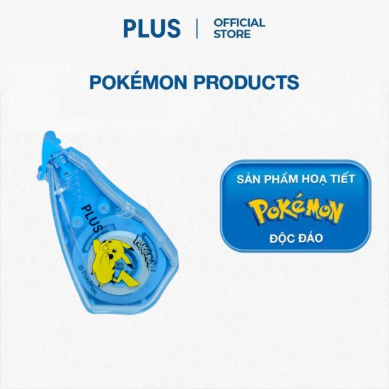 Bút Xóa Kéo, Băng Xóa Kéo, Bút Xóa Giấy Cao Cấp A Pokemon PLUS Thiết Kế Dễ Sử Dụng, Có Nắp Bảo Vệ Đầu Kéo