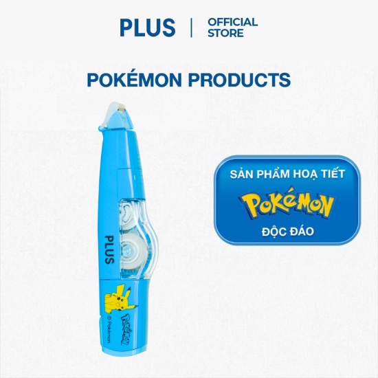 Bút Xóa Kéo, Băng Xóa Kéo, Bút Xóa Giấy PLUS Mr 5mm x 6m Phiên Bản Pokemon