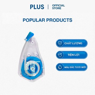 Combo 3 Bút Xóa Kéo, Băng Xóa Kéo, Bút Xóa Giấy PLUS A Happy Color - Thiết Kế Dễ Sử Dụng, Có Nắp Bảo Vệ Đầu Kéo
