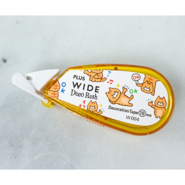 Băng Keo Dán Trang Trí Dạng Kéo PLUS Wide Deco Rush, Có Thanh Cắt Keo Tự Động - Họa Tiết Ngẫu Nhiên