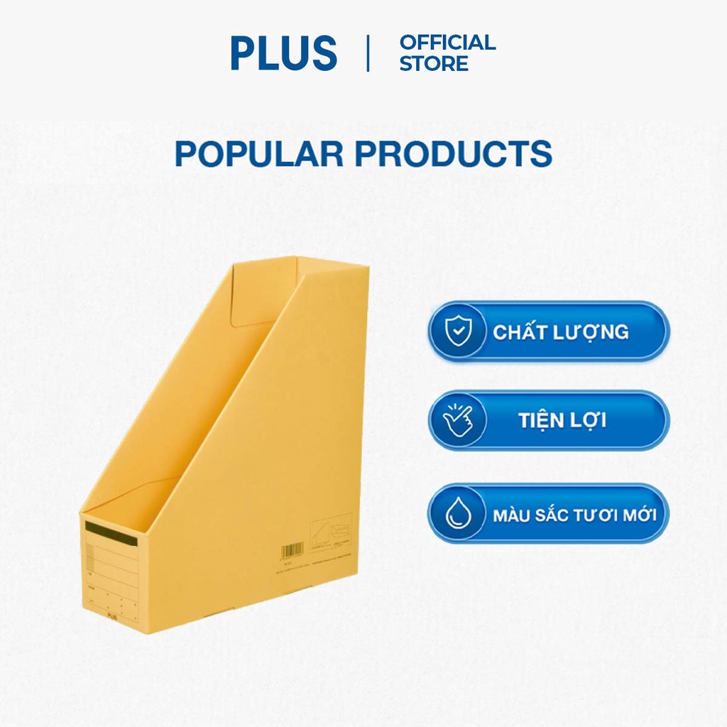 Hộp Đựng PLUS Lưu Trữ Hồ Sơ, Tài Liệu A4S Bằng Giấy Chuyên Dụng - Thiết Kế Cho Hồ Sơ Đứng