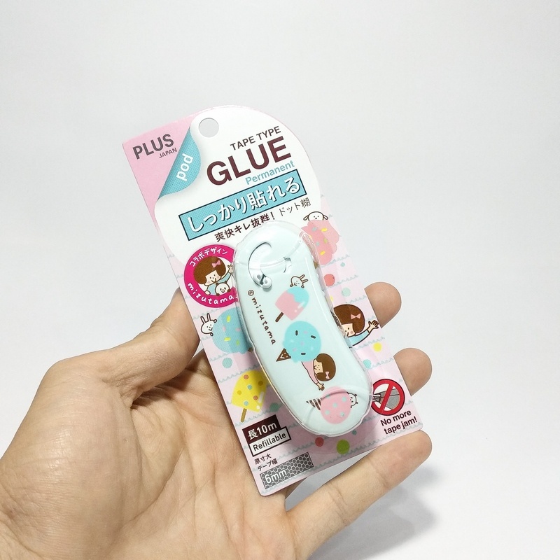 Combo 2 Băng Keo 2 Mặt Dạng Kéo PLUS Norino Pod Họa Tiết Mizutama - Tiện Lợi, Có Thanh Cắt Keo Tự Động