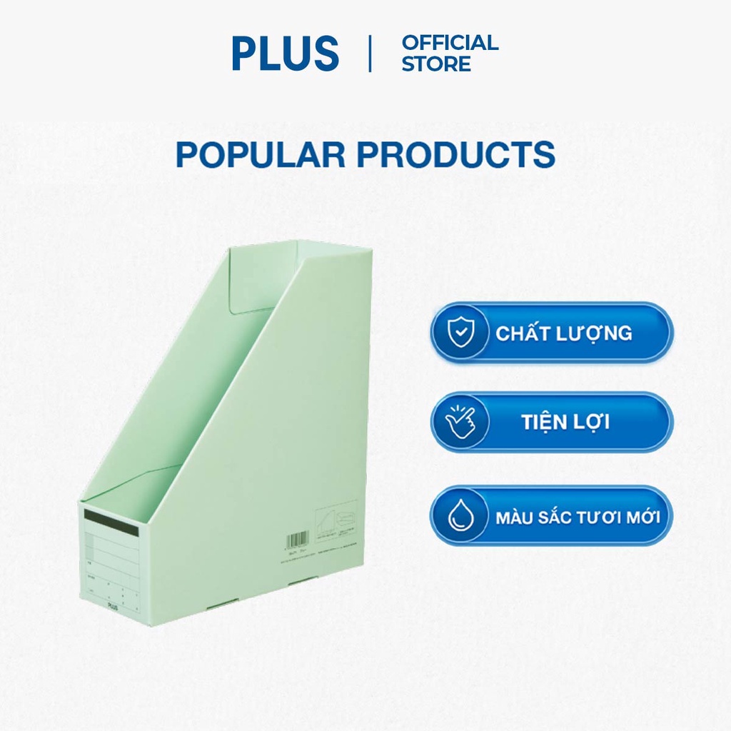 Hộp Đựng PLUS Lưu Trữ Hồ Sơ, Tài Liệu A4S Bằng Giấy Chuyên Dụng - Thiết Kế Cho Hồ Sơ Đứng