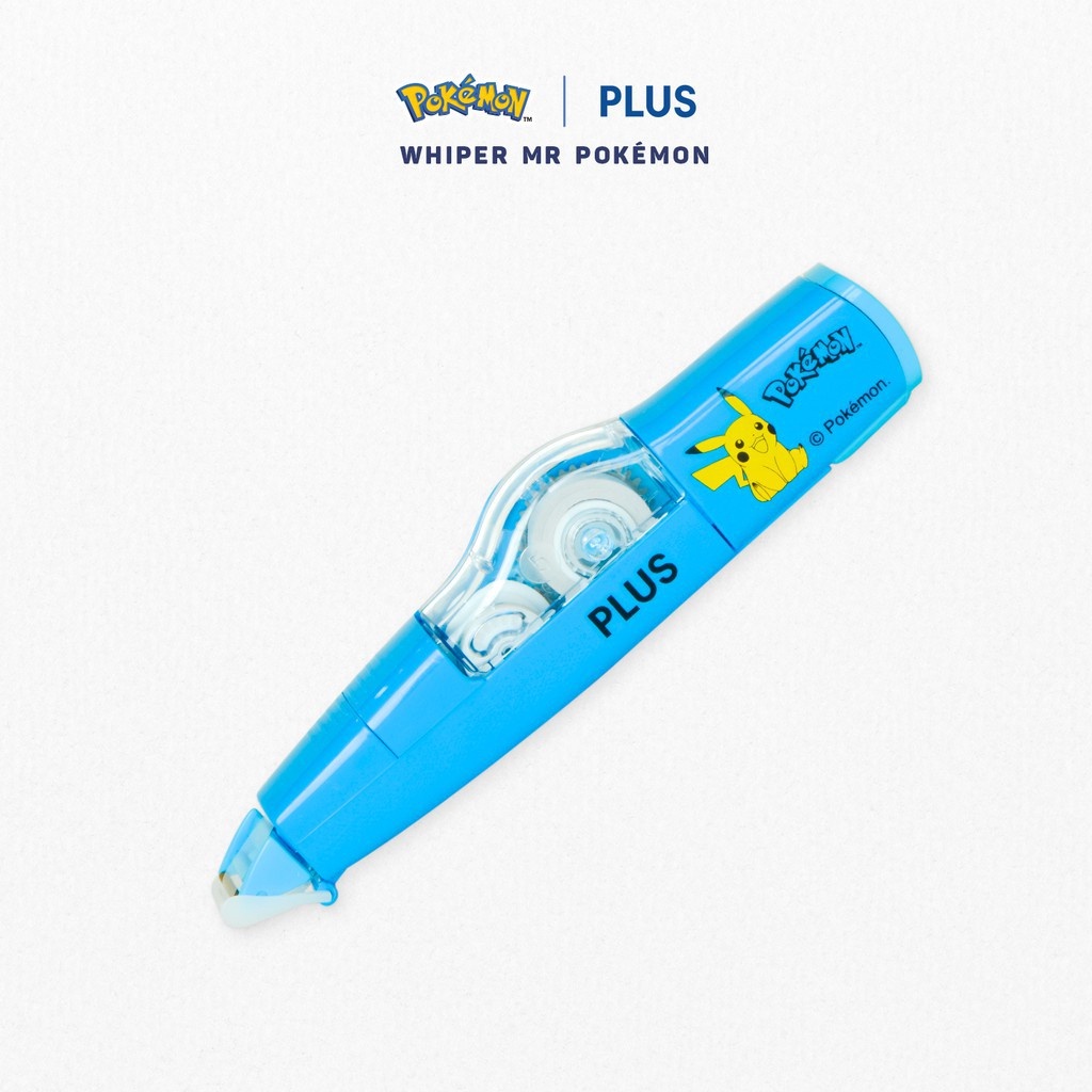 Combo 2 Bút Xóa Kéo, Băng Xóa Kéo, Bút Xóa Giấy PLUS Mr Họa Tiết Pokemon - Thiết Kế Dễ Sử Dụng, Có Nắp Bảo Vệ Đầu Kéo