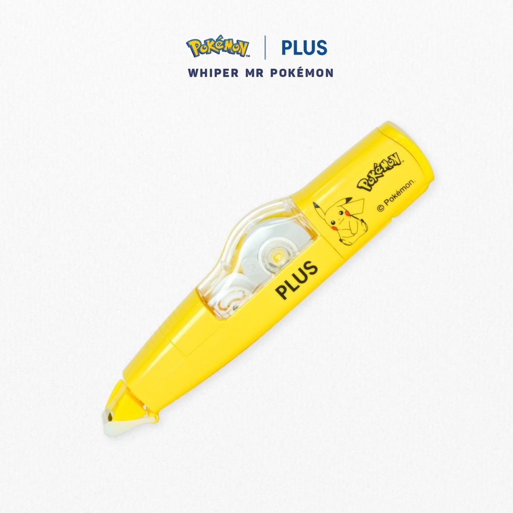 Combo 2 Bút Xóa Kéo, Băng Xóa Kéo, Bút Xóa Giấy PLUS Mr Họa Tiết Pokemon - Thiết Kế Dễ Sử Dụng, Có Nắp Bảo Vệ Đầu Kéo