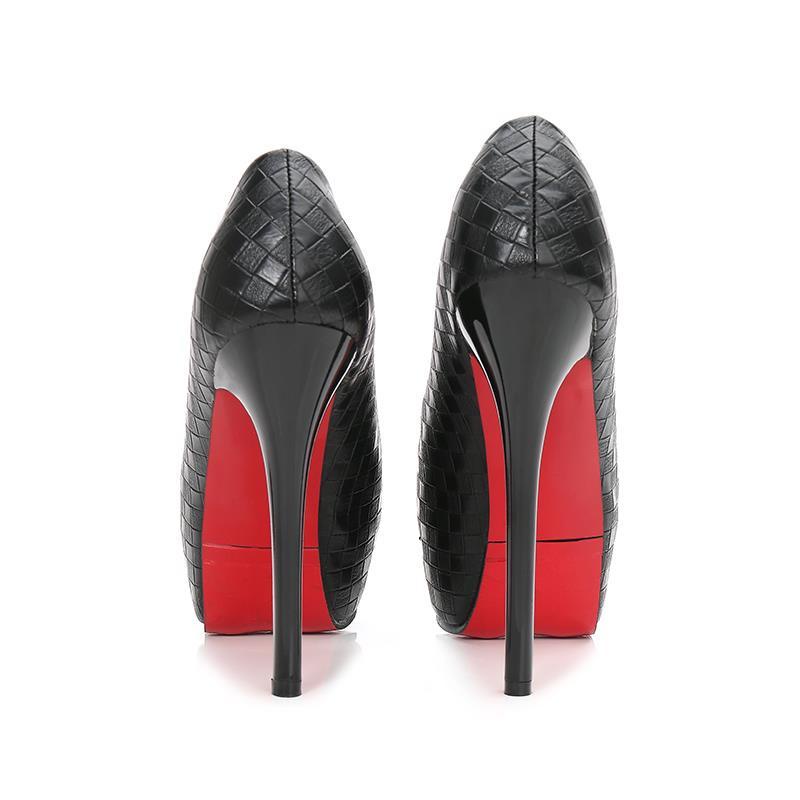 Giày Cao Gót 12 / 2019 Màu Đen Chống Thấm Nước Hở Mũi Dễ Phối Đồ Thời Trang Cho Nữ