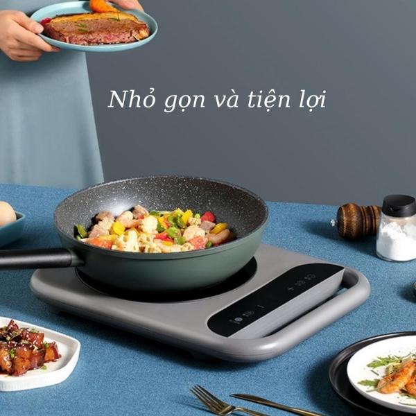 Bếp điện đơn Gali 2000w không kén nồi, bộ phận sinh nhiệt dạng mâm đúc, cảm ứng, hàng nhập khẩu  bảo hành 12 tháng
