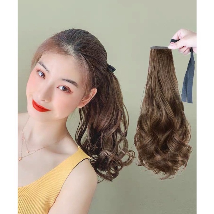 Tóc giả cột xoăn ngắn 50CM