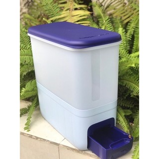 Thùng gạo rice smart aqua nắp xanh đậm 10kg - hàng chính hãng tupperware phân phối tại việt nam