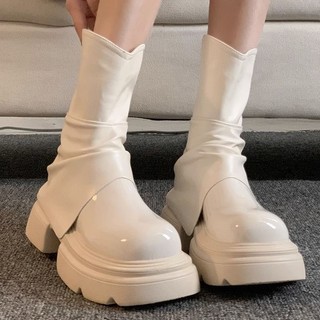 Giày Bốt Nữ Đế Dày Cổ Thấp Thời Trang