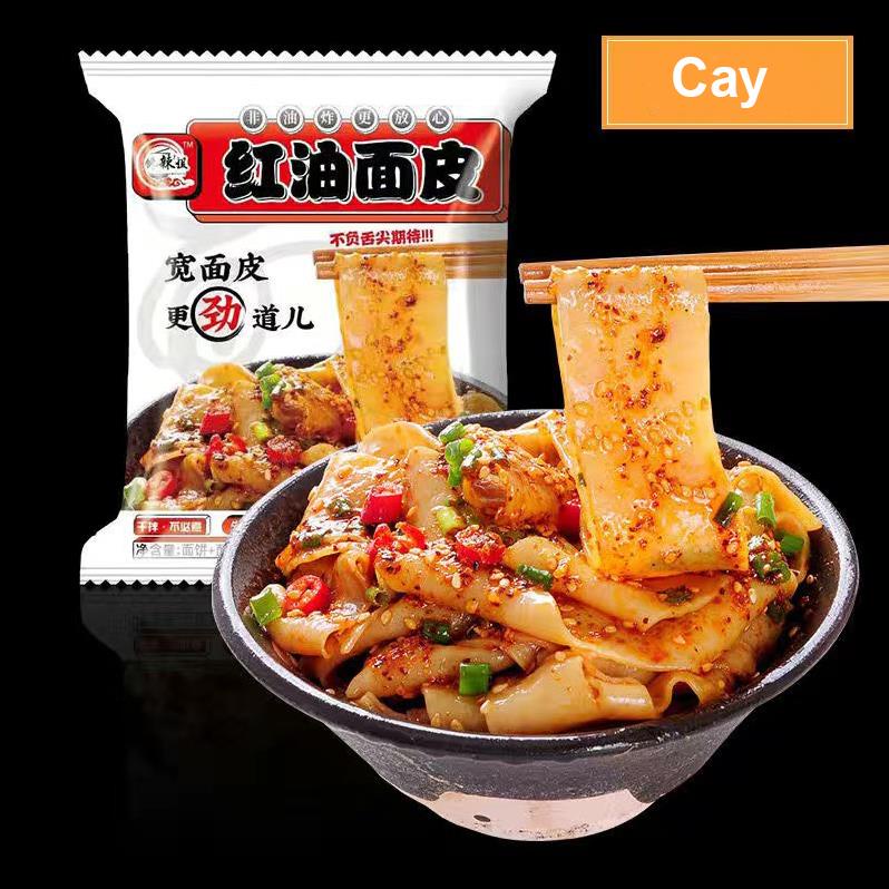Mì trộn chua cay Tứ Xuyên, mì sợi dẹt trộn chua cay hiệu Cô Đầu Bếp - gói 105g