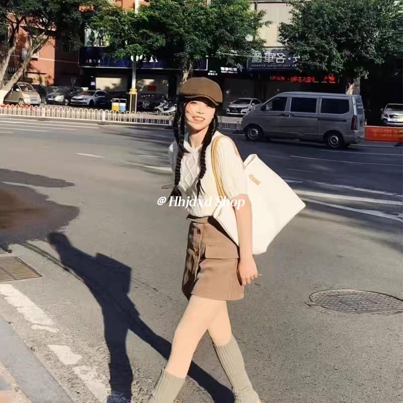 Blogger Mũ beret Vải cotton Lanh Thoáng Khí Phong Cách Hàn Quốc Thời Trang Mùa Hè Cho Nữ