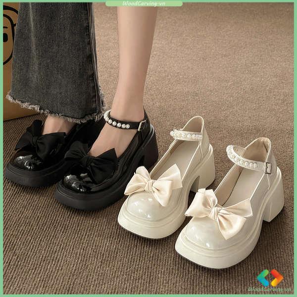 Giày Búp Bê Da Đế Dày Thời Trang Dành Cho Nữ