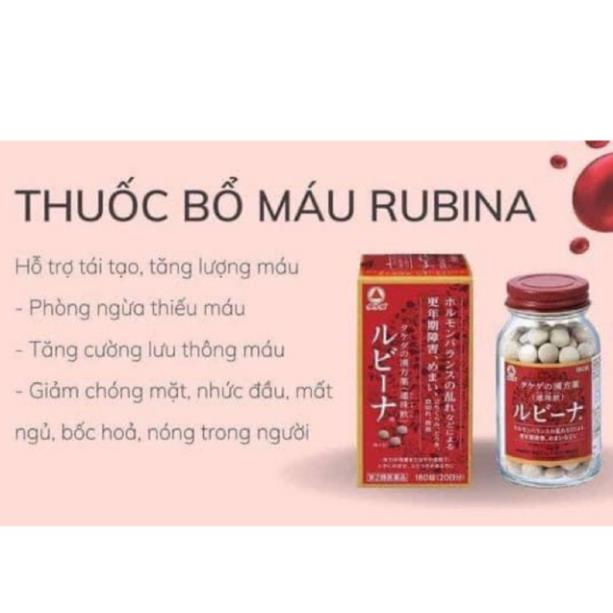 Viên Uống BỔ MÁU Rubina Nhật Bản 180 Viên