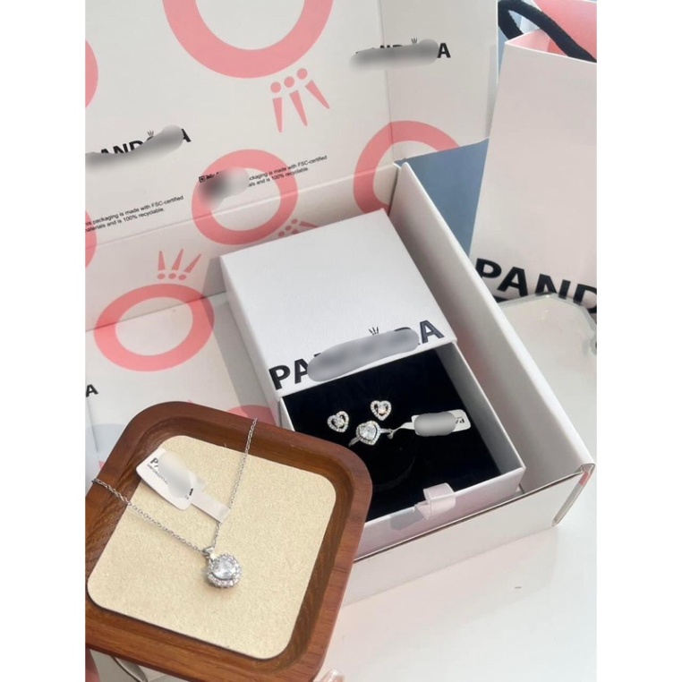 SET 3 MÓN TRANG SỨC HÌNH TRÁI TIM FULL BOX