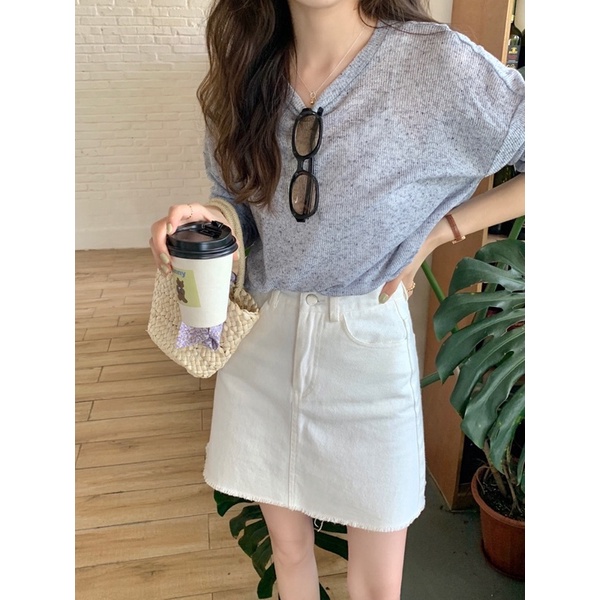 Áo len trơn mỏng cổ tròn AL51