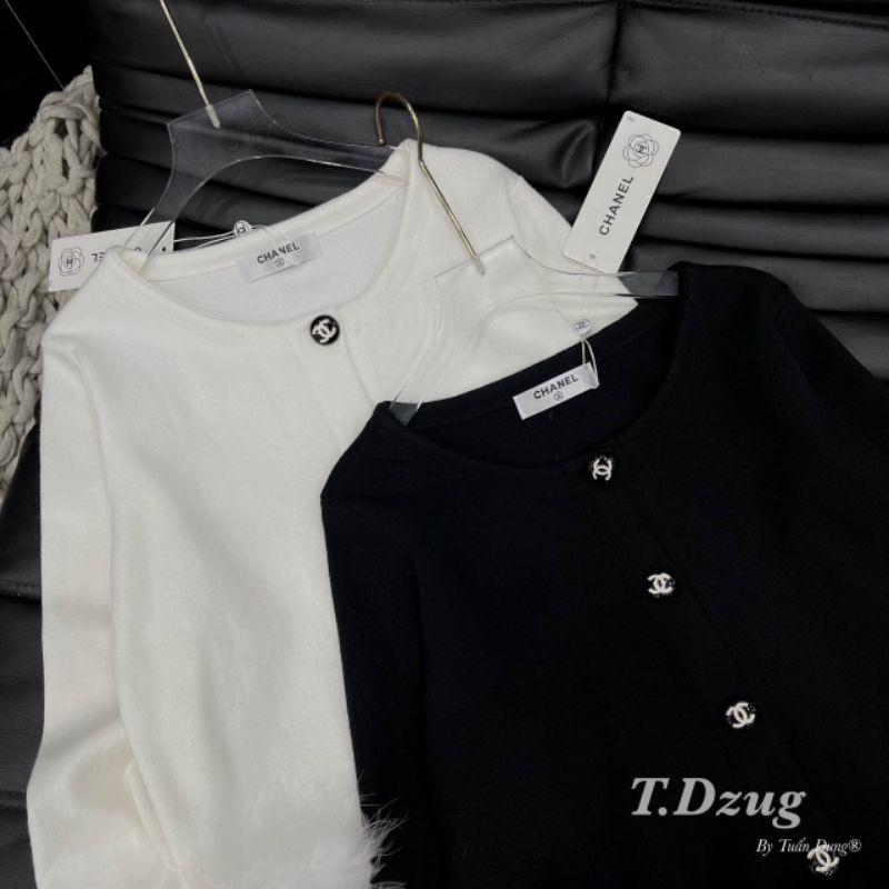 Áo len khuy chữ x lông tua rua hàng QCL1