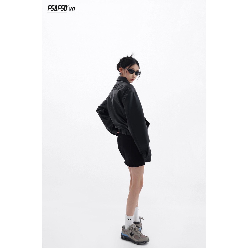 Áo Khoác Da Dáng Ngắn Phong Cách Đường Phố Thời Trang Mùa Xuân 2023 Cho Nữ