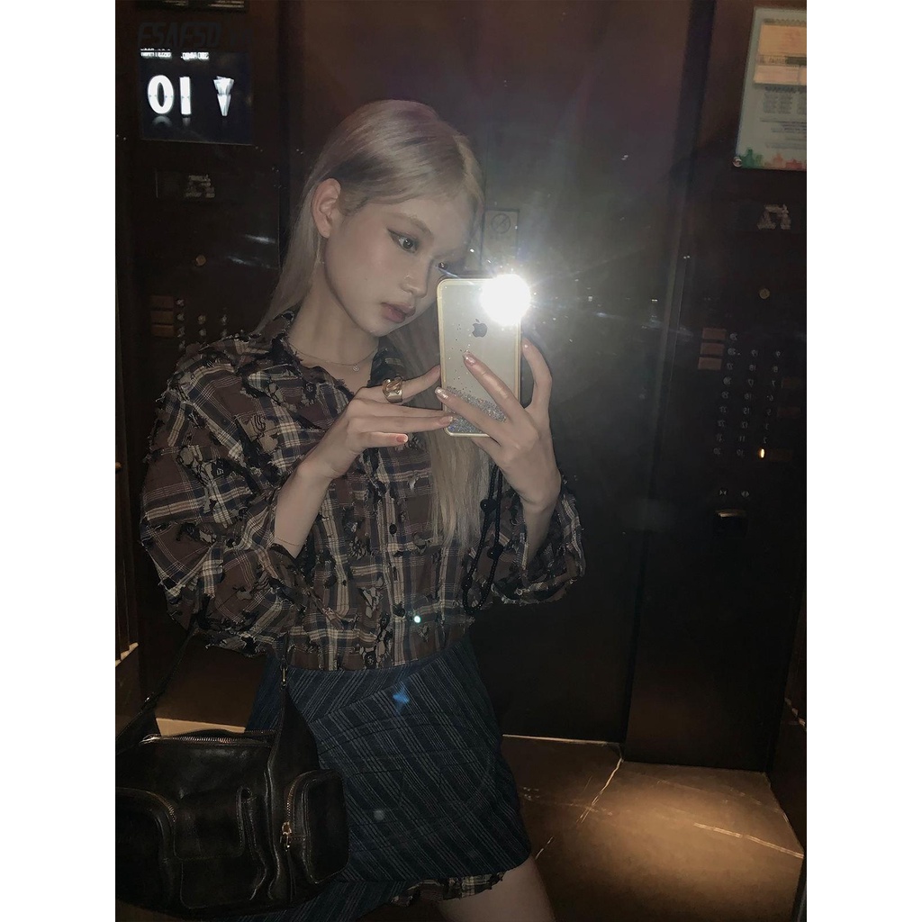 Chân Váy denim Chữ a Dài Tay In Hình Truyện Tranh Một Mảnh Thời Trang Mùa Thu Cho Nữ