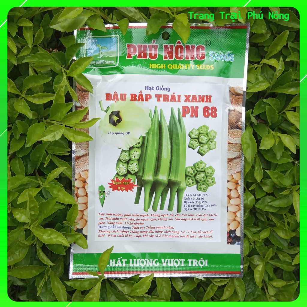 Hạt Giống Đậu Bắp Cao Sản (Trái Xanh) Phú Nông - Gói 50g