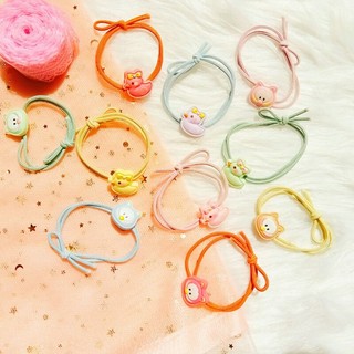 Cột tóc 2 sợi gắn charm hoạt hình nhiều kiểu cho nữ