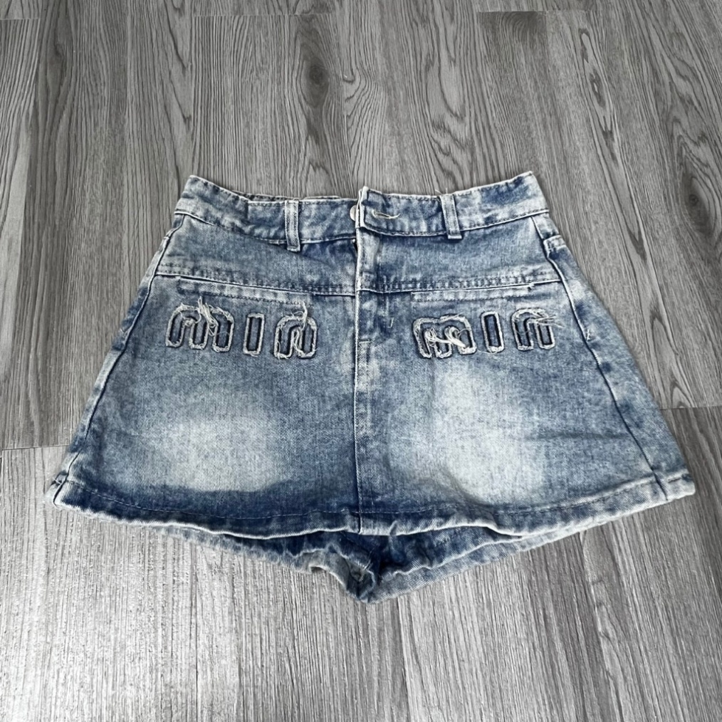Chân váy jeans nữ short cạp gập chân váy bò ngắn 3 màu xanh đậm, Đen, xanh nhạt | BigBuy360 - bigbuy360.vn