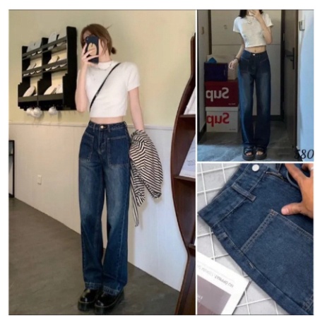 Quần Jean Ống Suông Dài, Quần Bò nữ ống rộng baggy Hàng Mới Về | BigBuy360 - bigbuy360.vn