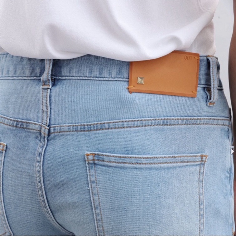 Quần jean nam dáng skinny co giãn, Quần bò xanh ống ôm nhẹ From chuẩn thời trang