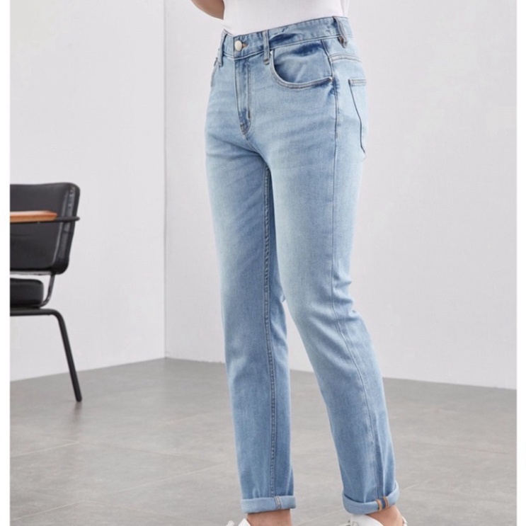 Quần jean nam dáng skinny co giãn, Quần bò xanh ống ôm nhẹ From chuẩn thời trang