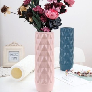 Bình Hoa, Lọ Nhựa Cắm Hoa Giả Gốm Phong Cách Bắc Âu(hinh trụ)