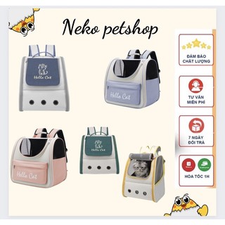 Balo chống nóng hello cat cho chó mèo khung sắt mẫu 2023