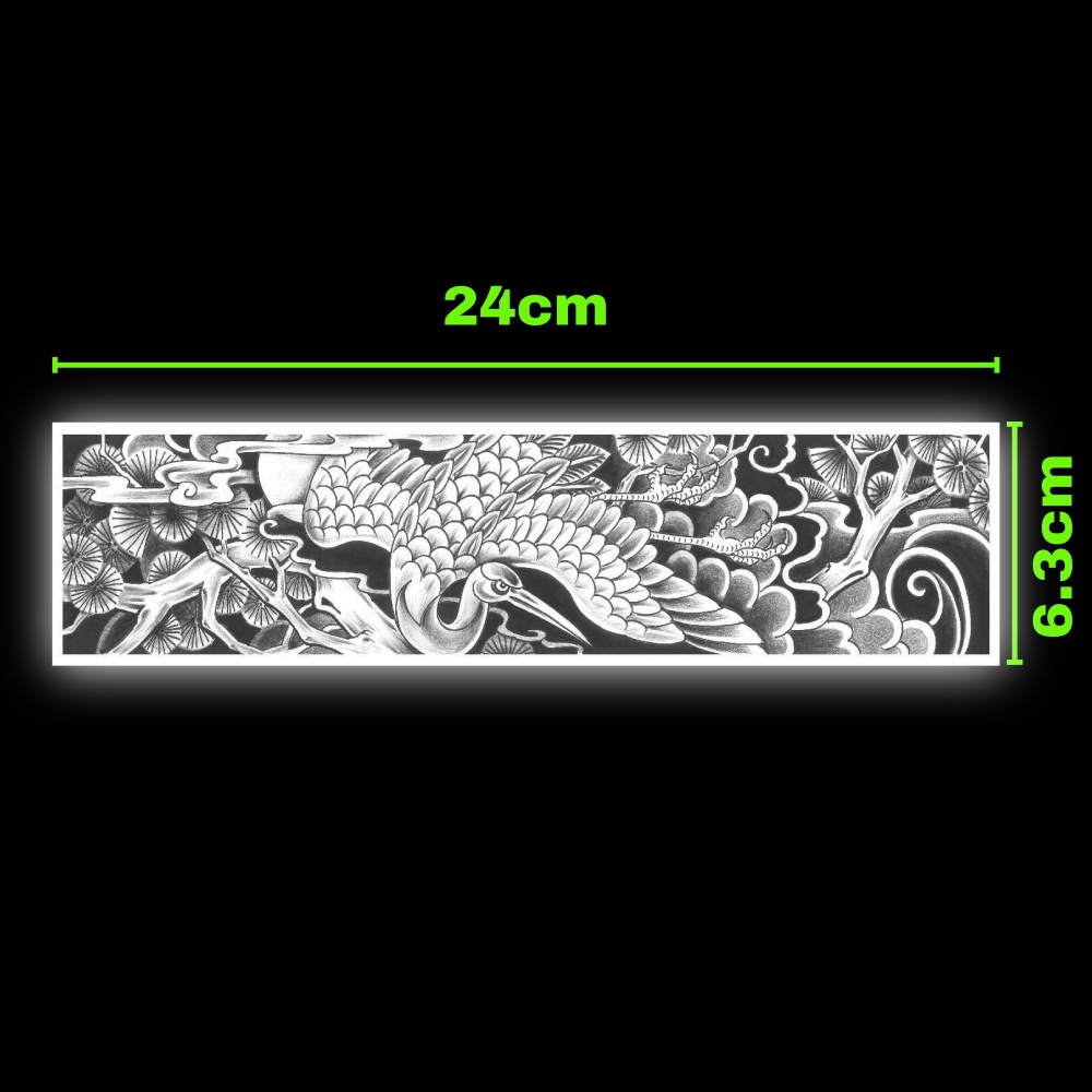 Miếng dán hình xăm tạm thời SAI MAGIC TATTOO 9608 24CM×6.3CM chống thấm nước lâu trôi lên đến 2 tuần