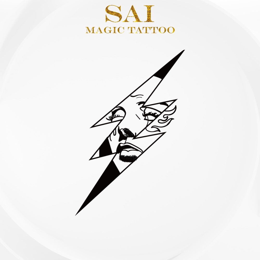 Miếng dán hình xăm tạm thời SAI MAGIC TATTOO 496 10CM×06CM chống thấm nước lâu trôi lên đến 2 tuần
