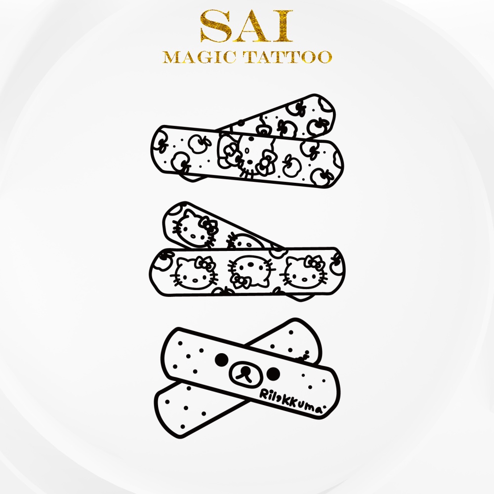 Miếng dán hình xăm tạm thời SAI MAGIC TATTOO 451 10CM×06CM chống thấm nước lâu trôi lên đến 2 tuần