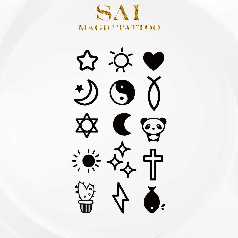 Miếng dán hình xăm tạm thời SAI MAGIC TATTOO 418 10CM×06CM chống thấm nước lâu trôi lên đến 2 tuần