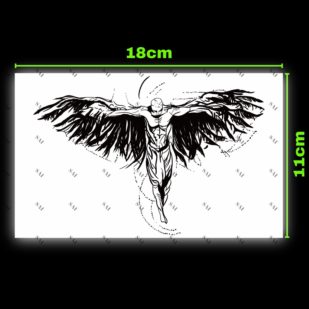 Miếng dán hình xăm tạm thời SAI MAGIC TATTOO 148 18CM×11CM chống thấm nước lâu trôi lên đến 2 tuần