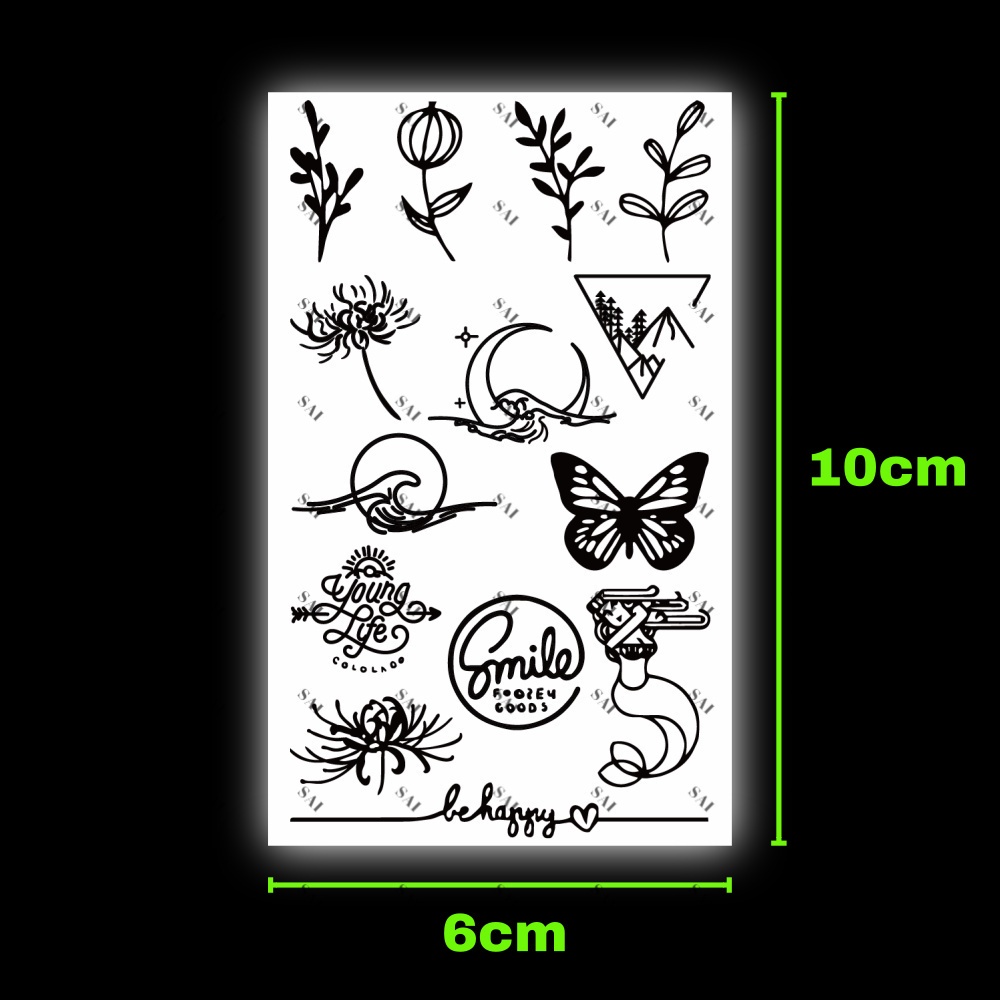 Miếng dán hình xăm tạm thời SAI MAGIC TATTOO 441 kích thước 10CM×06CM chống thấm nước lâu trôi lên đến 2 tuần