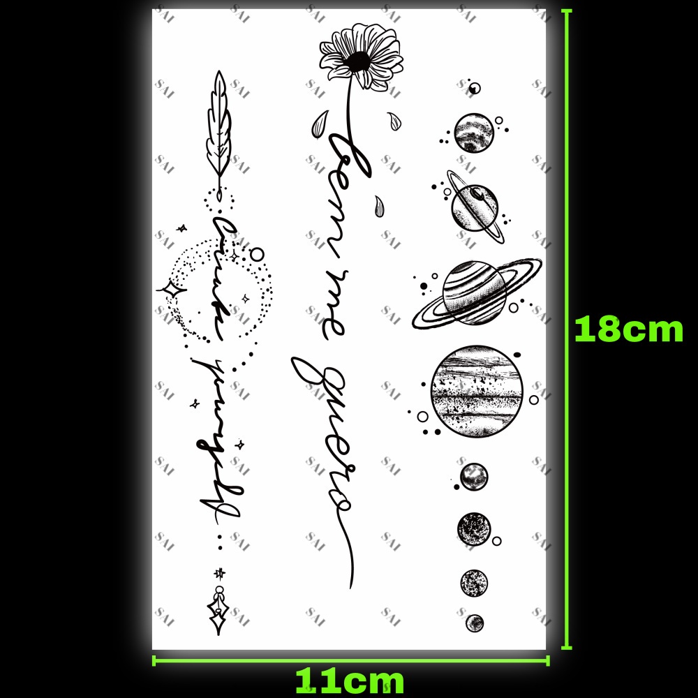 Miếng dán hình xăm tạm thời SAI MAGIC TATTOO 142 18CM×11CM chống thấm nước lâu trôi lên đến 2 tuần