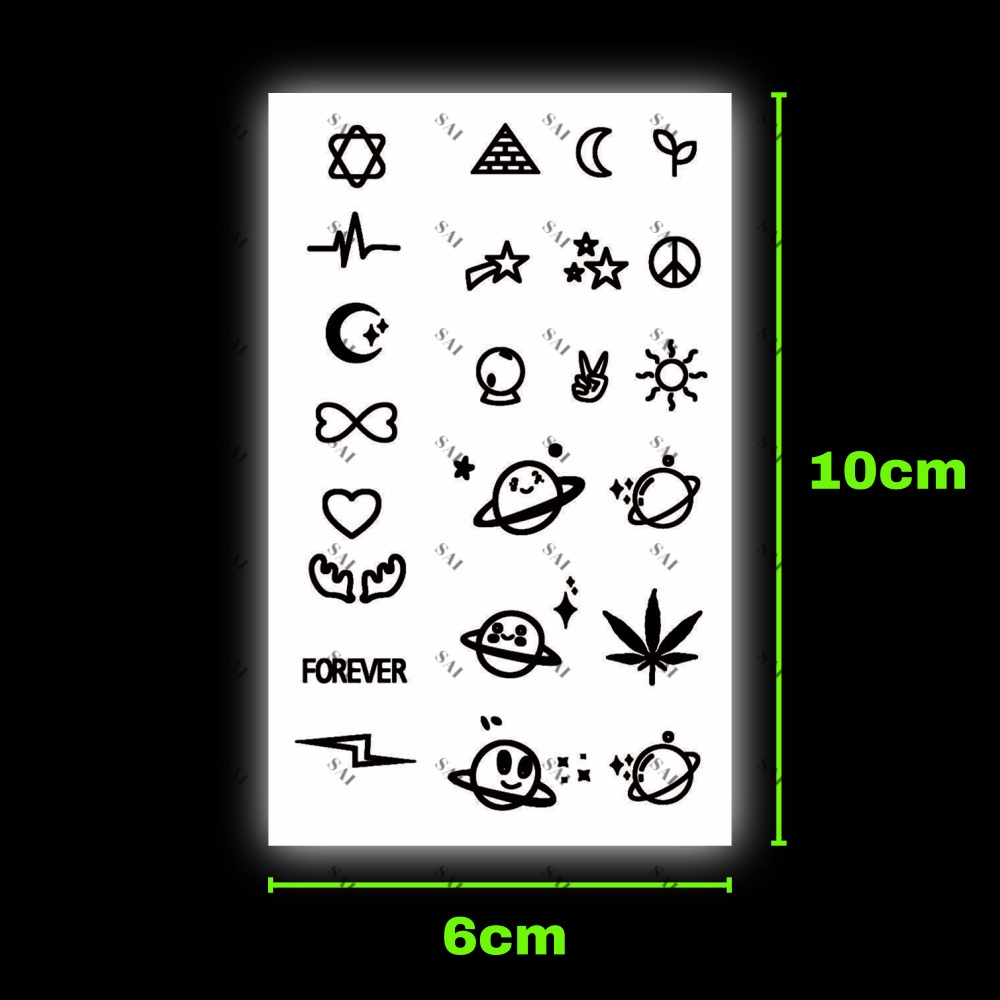 Miếng dán hình xăm tạm thời SAI MAGIC TATTOO 009 kích thước 10CM×06CM chống thấm nước lâu trôi lên đến 2 tuần