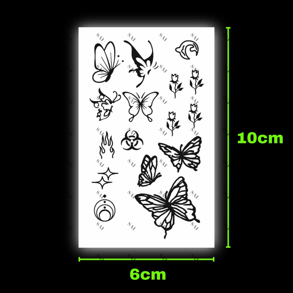 Miếng dán hình xăm tạm thời SAI MAGIC TATTOO 005 10CM×06CM chống thấm nước lâu trôi lên đến 2 tuần