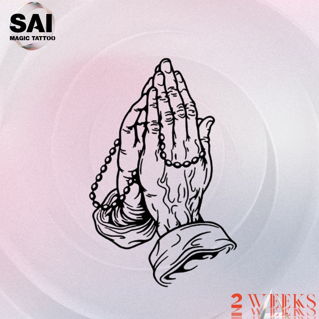 Miếng dán hình xăm tạm thời SAI MAGIC TATTOO 824 18CM×11CM chống thấm nước lâu trôi lên đến 2 tuần