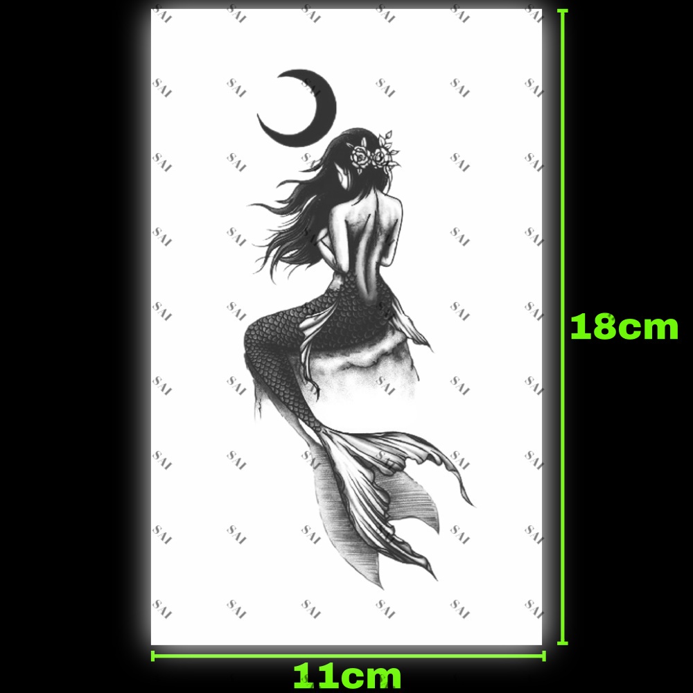 Miếng dán hình xăm tạm thời SAI MAGIC TATTOO 821 kích thước 18CM×11CM chống thấm nước lâu trôi lên đến 2 tuần