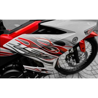 Tem rời exciter150 - mẫu y15zr - tem lửa xám đỏ - chuẩn from cực đẹp quyen decal