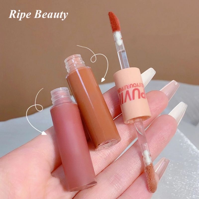Son môi Cappuvini 2 đầu màu hạt dẻ siêu xinh hàng nội địa Trung