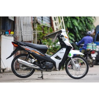 Tem rời wave alpha 110 trắng đen- mẫu mới 2023 decal 1668