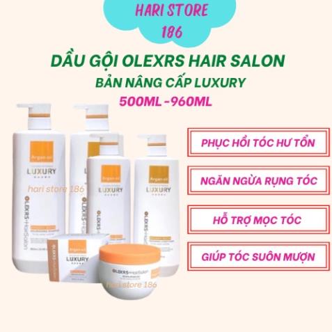 Olexrs Luxury - Cặp Dầu Gội Xả Olexrs Luxury (960ml/chai) Bản Nâng Cấp Phục Hồi Tóc Hư Tổn Hỗ Trợ Mọc Tóc s190