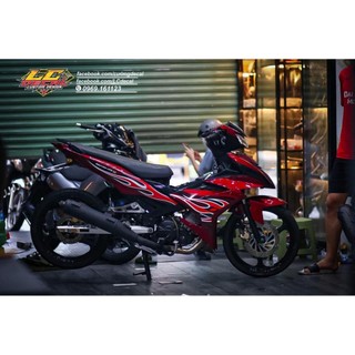 Tem rời exciter150 - mẫu y15zr - tem lửa đỏ nổi bật 2023 quyen decal