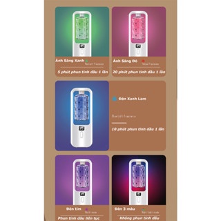 Máy xông tinh dầu tự động 5 chế độ, Hương thơm nhẹ dịu, làm thơm phòng khử mùi, Máy khuếch tán tinh dầu dùng pin SP01