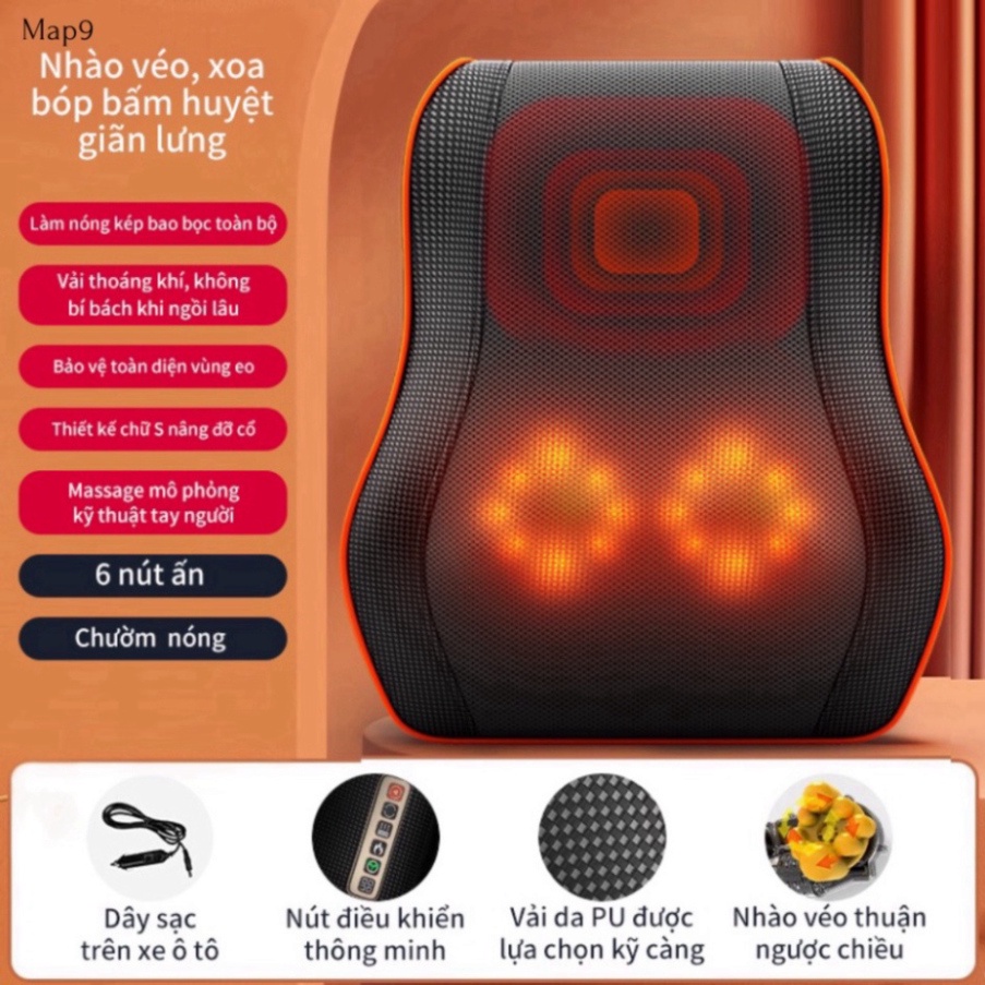 Máy massage toàn thân đa năng cao cấp HÀNG CHÍNH HÃNG - Gối massage cổ vai gáy HÀNG CHÍNH HÃNG