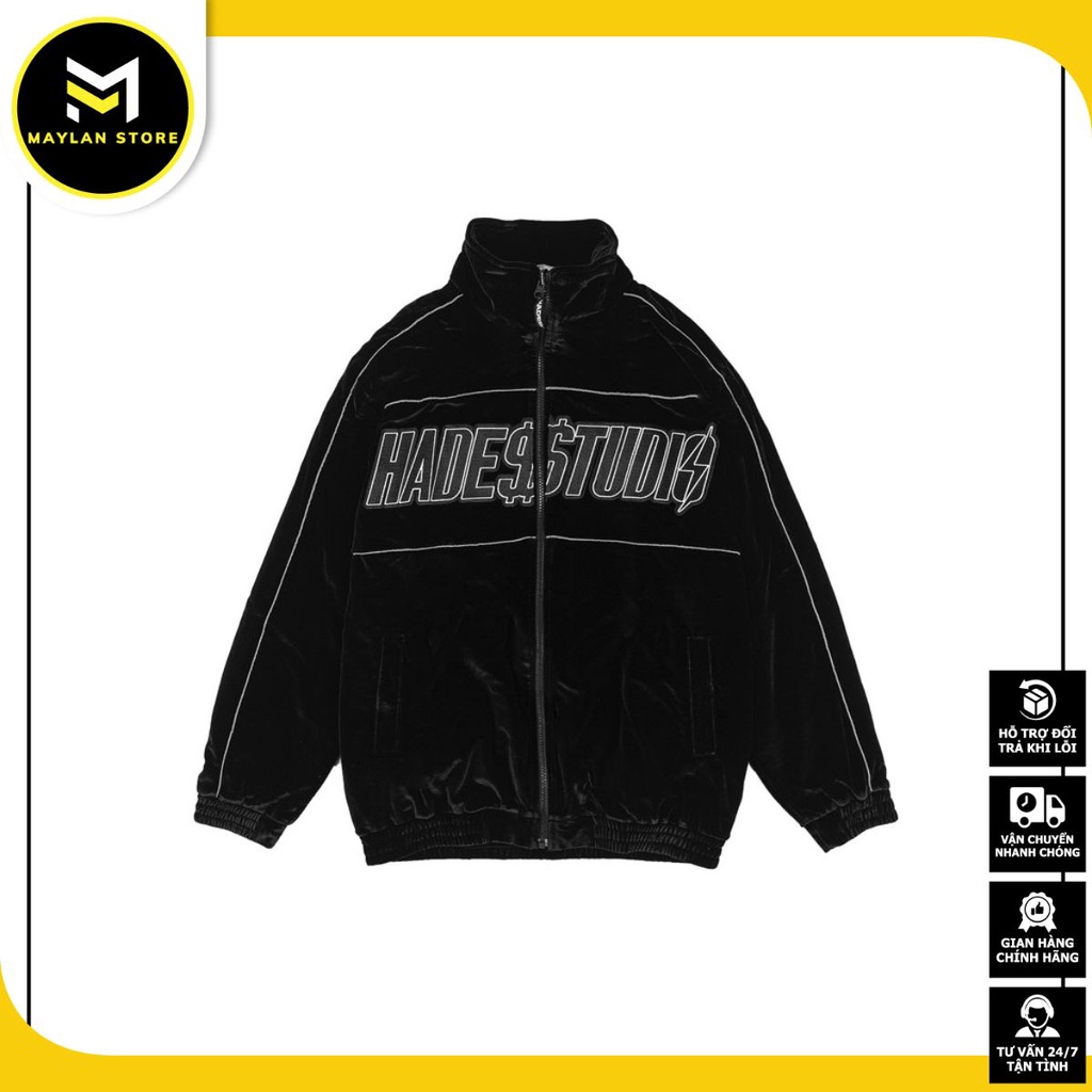 Áo Khoác Dù Form Rộng HADES Thời Trang Nam Nữ, Chất Vải Dày Dặn, Hình Thêu Sắc nét